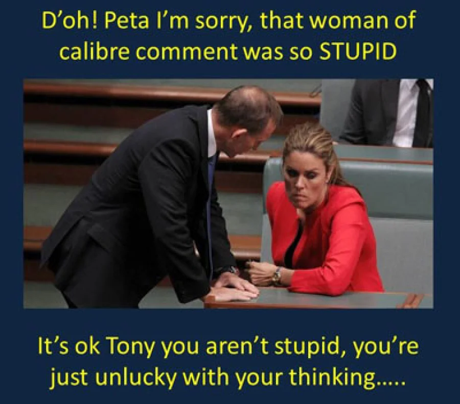 Mr Abbott’s Er Um Ah ‘Woman of Calibre’ blunder speaks volumes